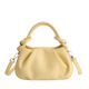Yellow Ruched Cloud Knot Handle Bag