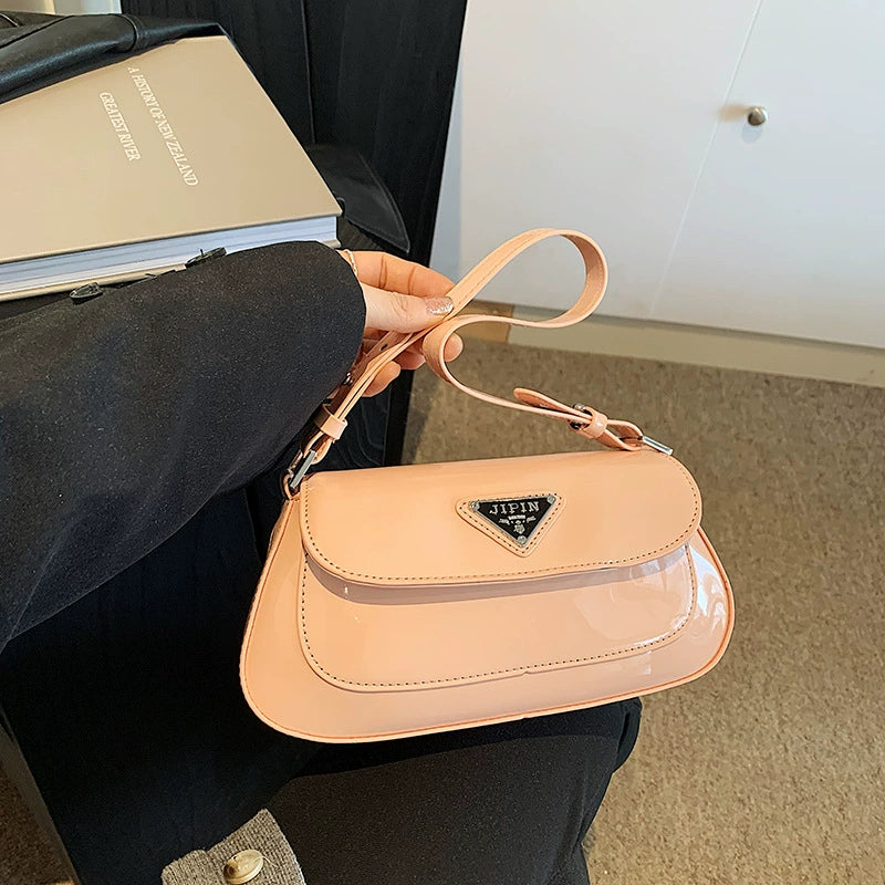 Pink Patent Leather Flap Bag