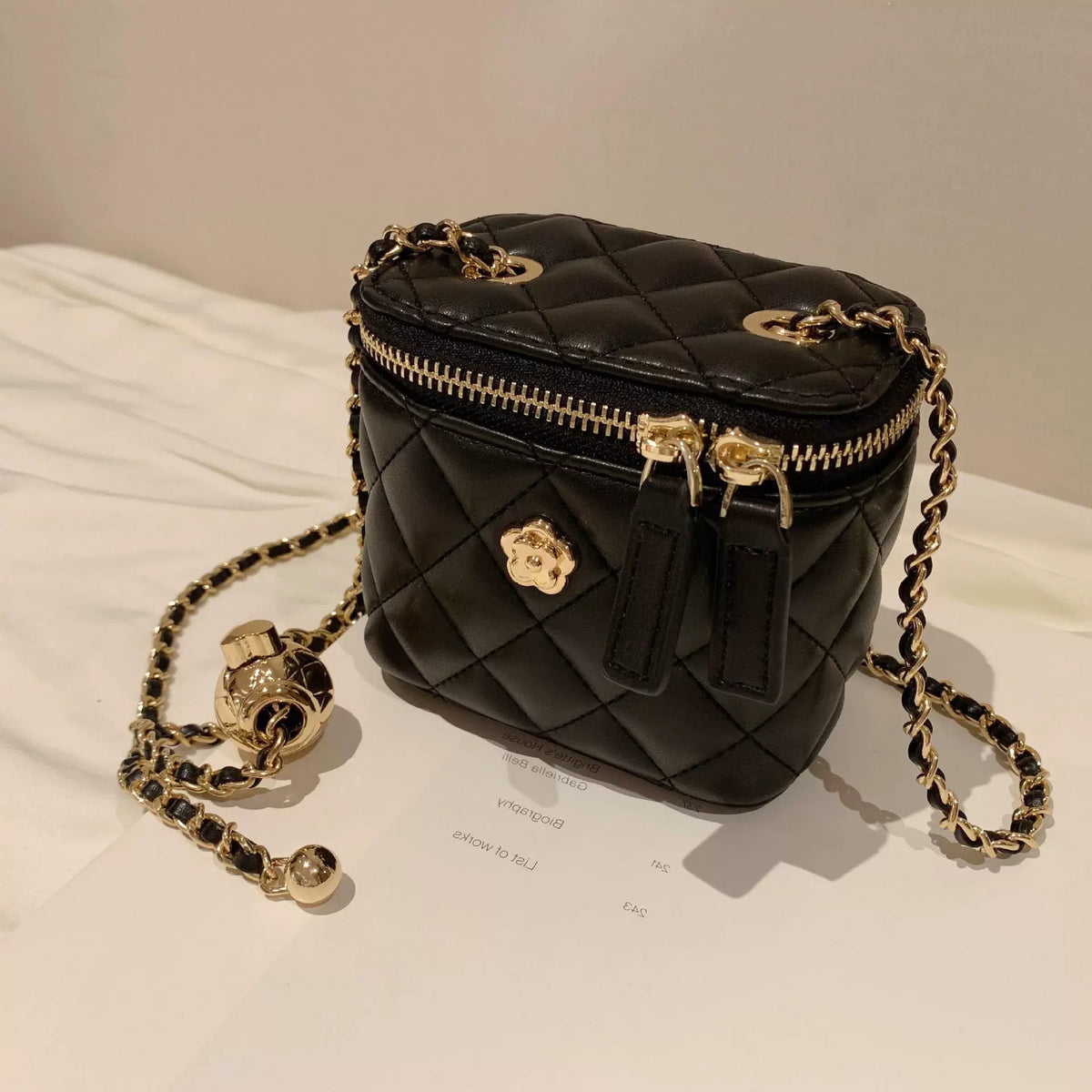 Dior Leather Bow Chain Bag