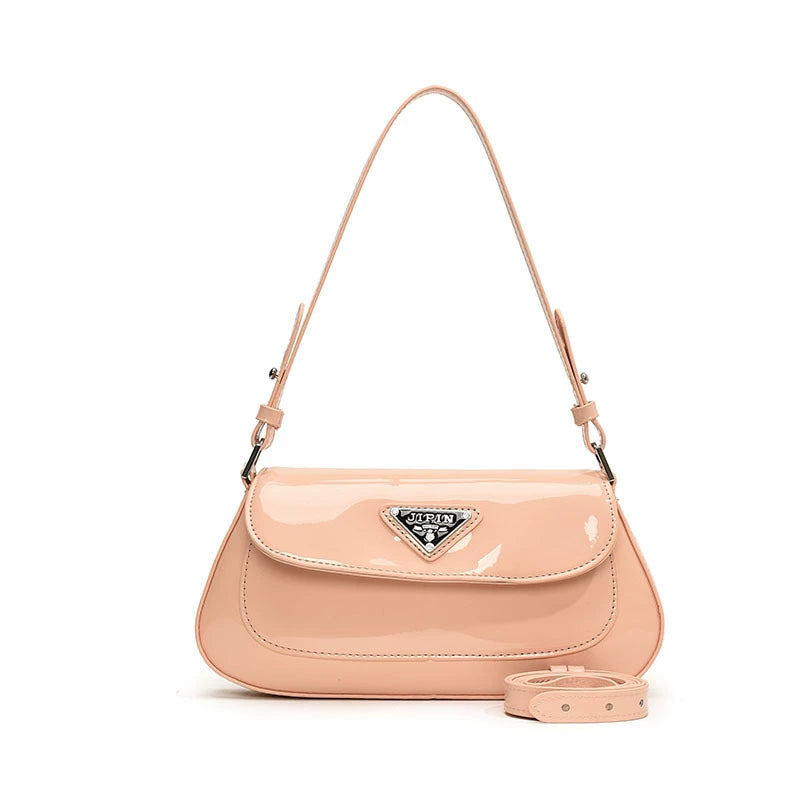 Pink Patent Leather Flap Bag